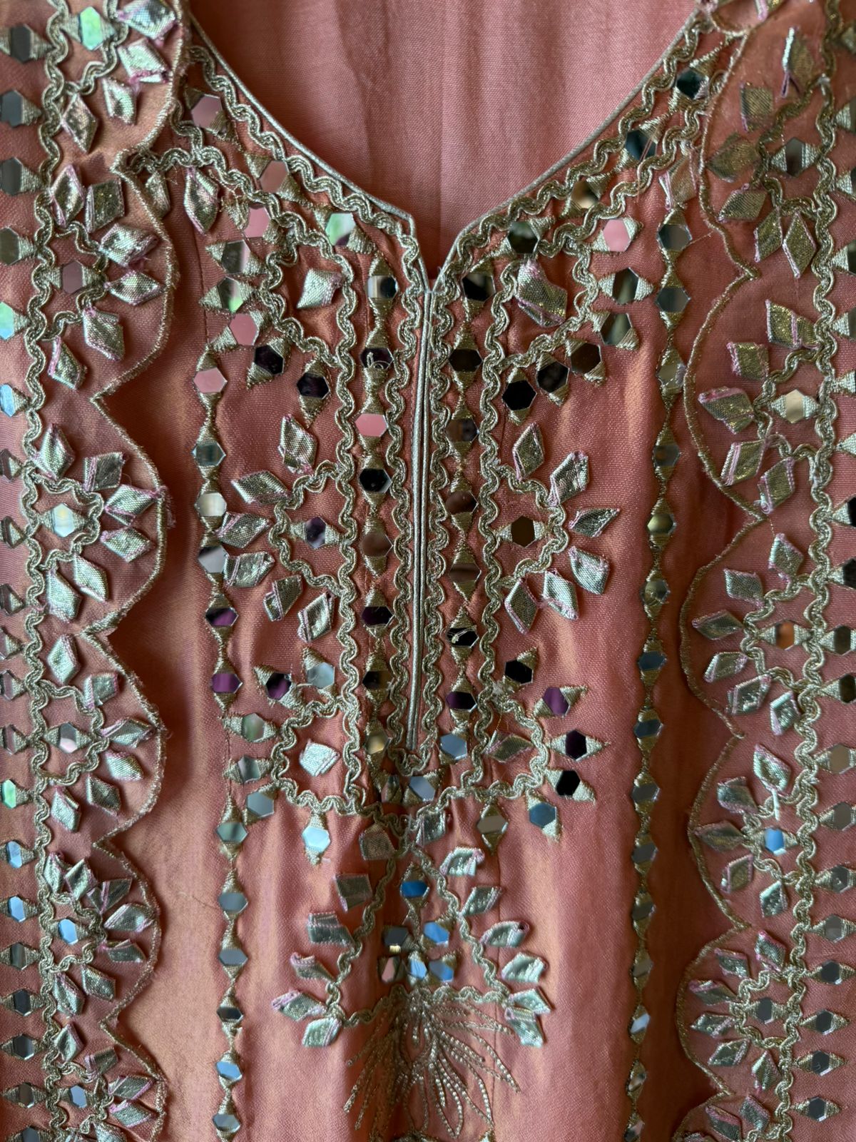 Pure shimmer tissue Stitched Anarkali