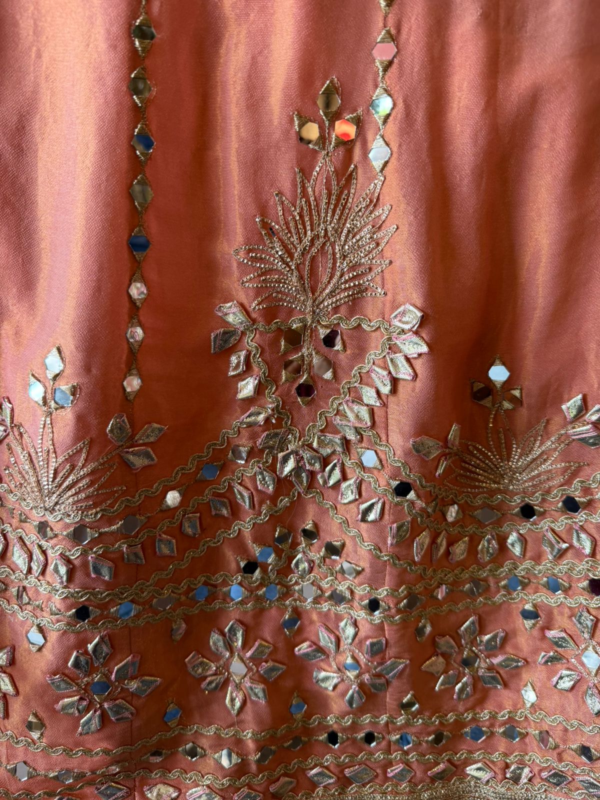 Pure shimmer tissue Stitched Anarkali