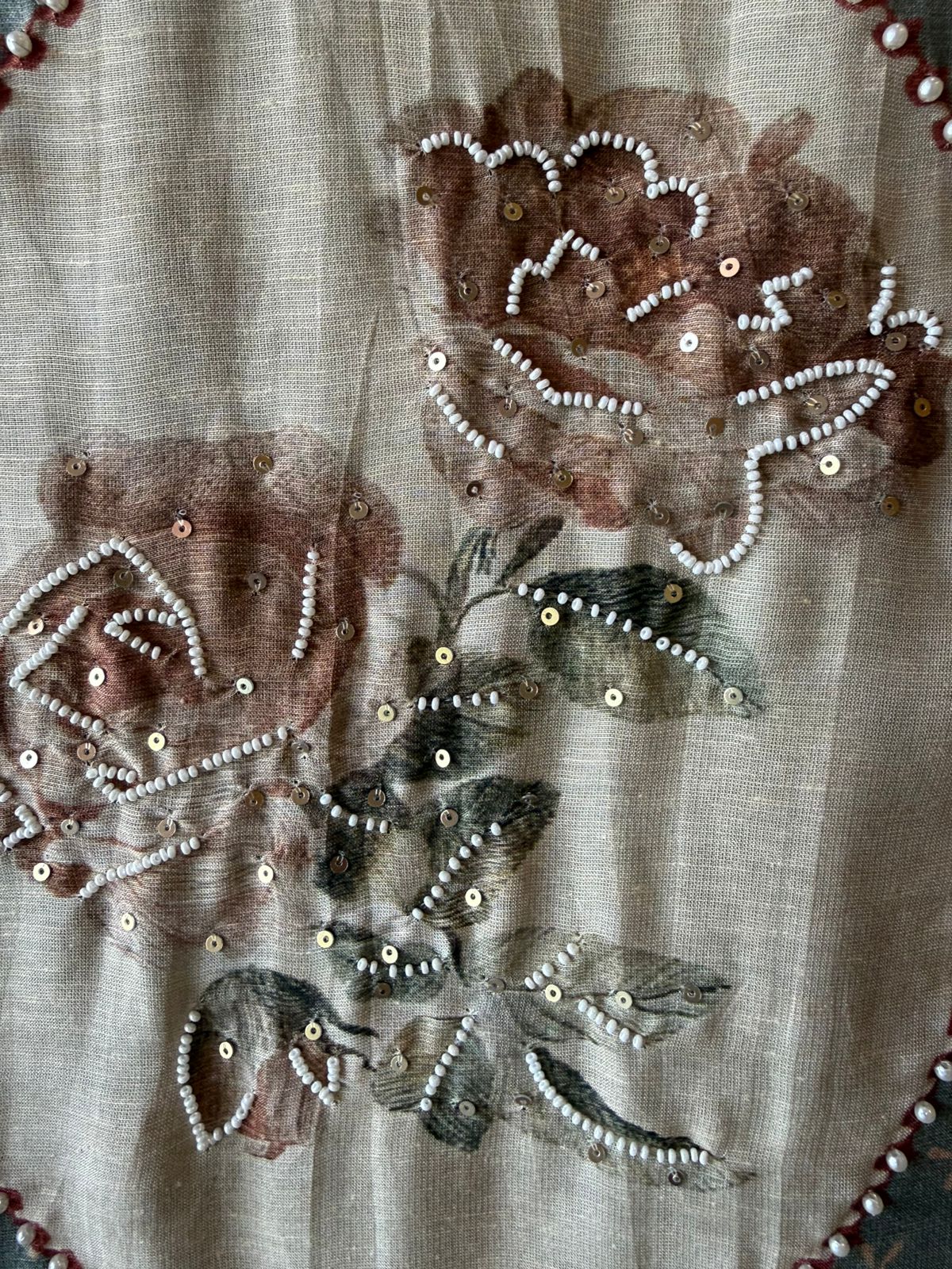 Floral Digiral Printed pure Linen Suit Set