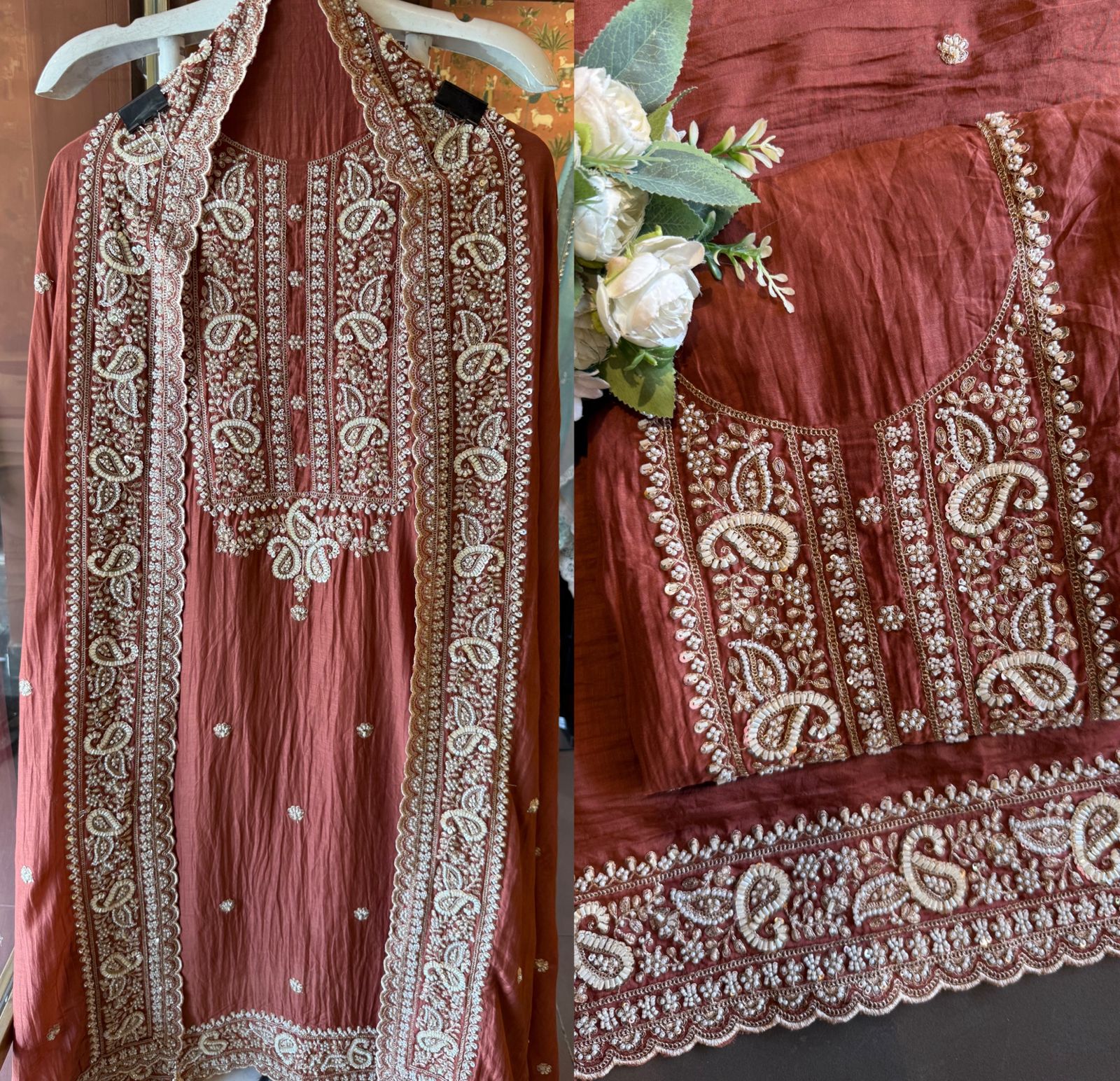 Crinkled Mul unstitched Suits