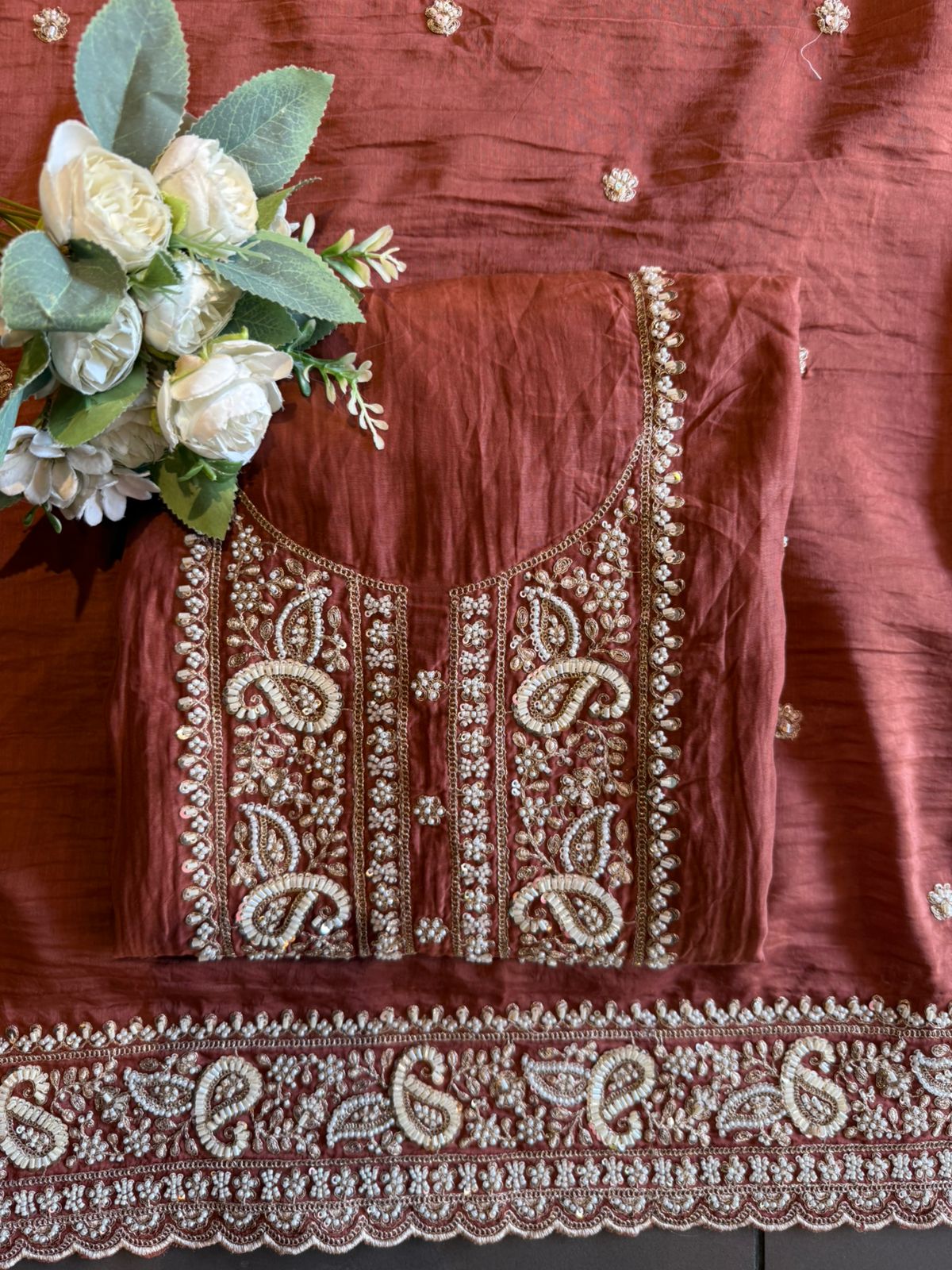 Crinkled Mul unstitched Suits