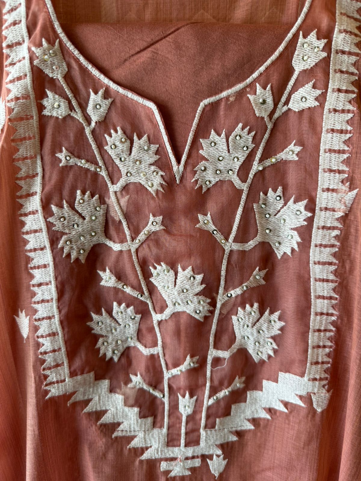 Modern ethnic rust suit set