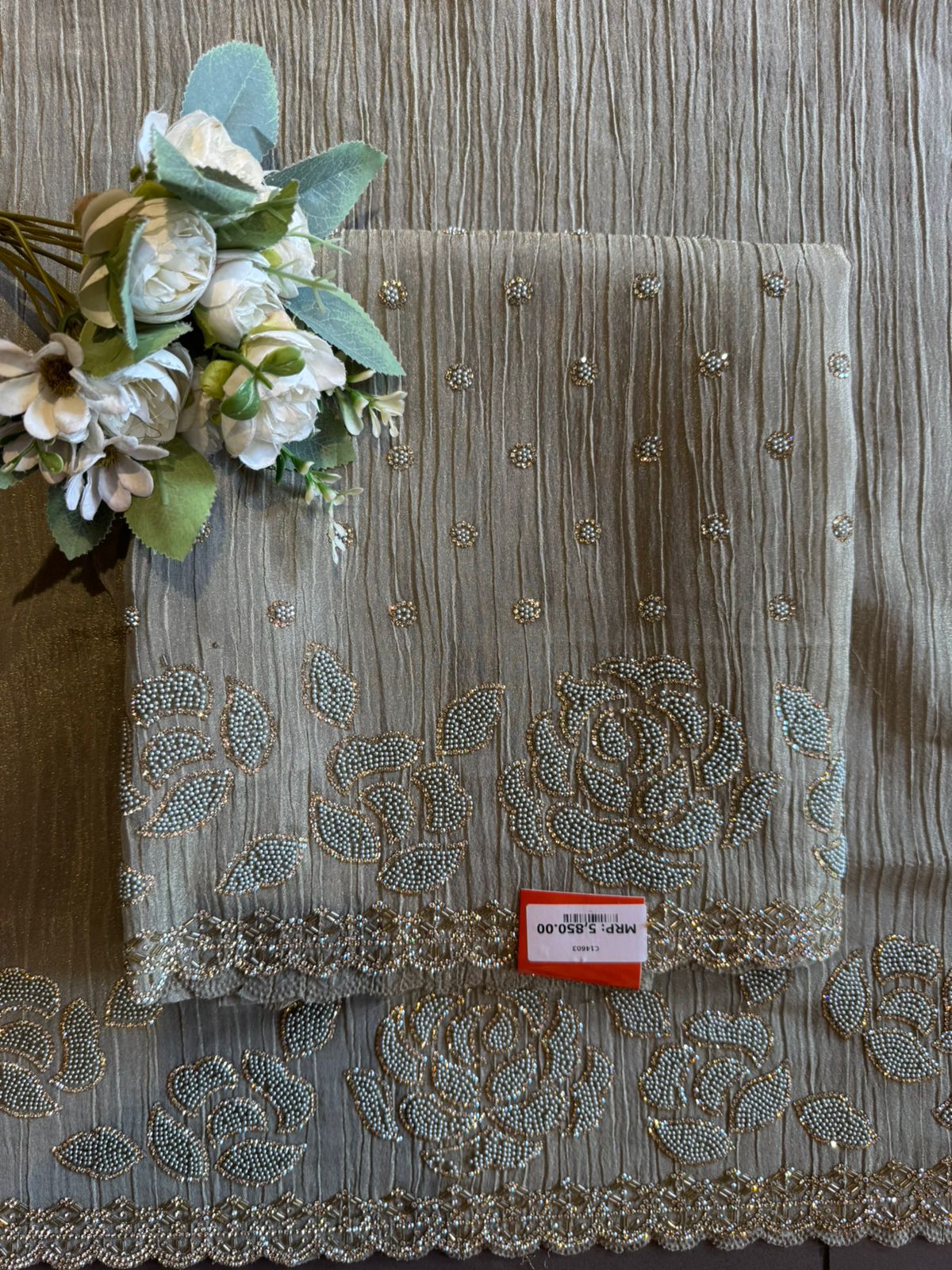 Crushed tissue Unstitched shirt