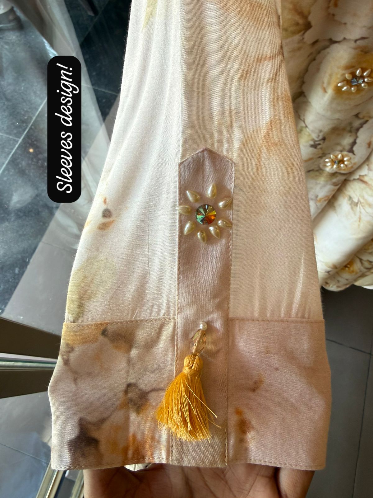 Ivory Floral Printed Kurta and pants set