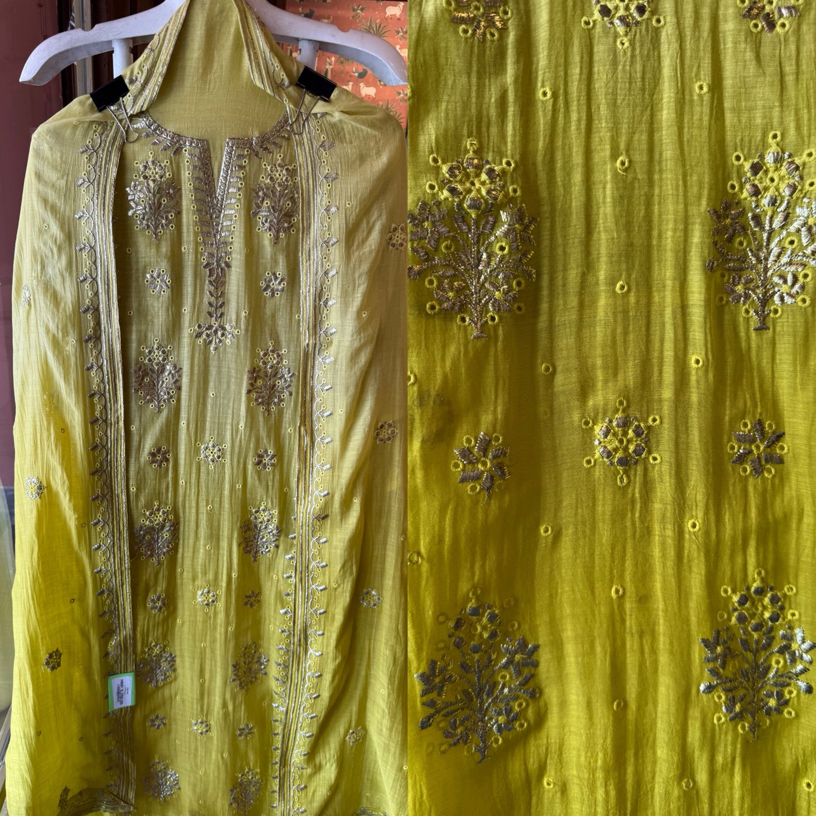 Ombre shaded Embroidered Suit Set