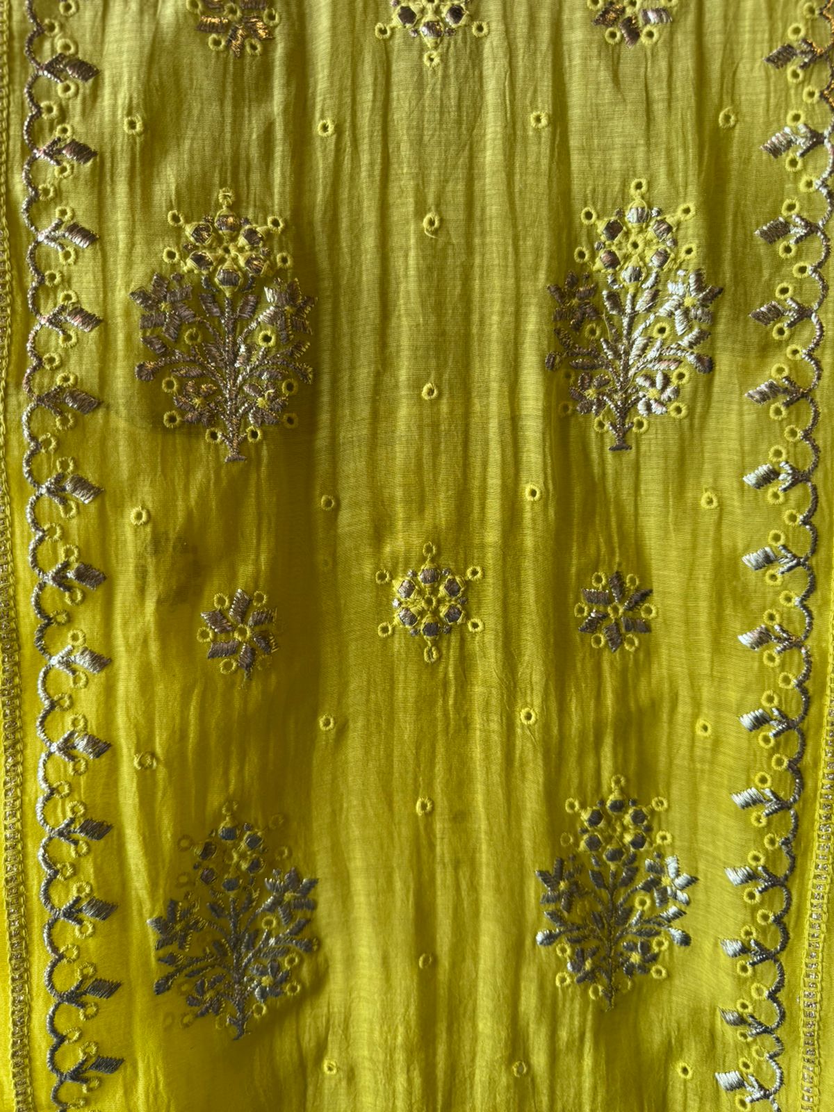 Ombre shaded Embroidered Suit Set