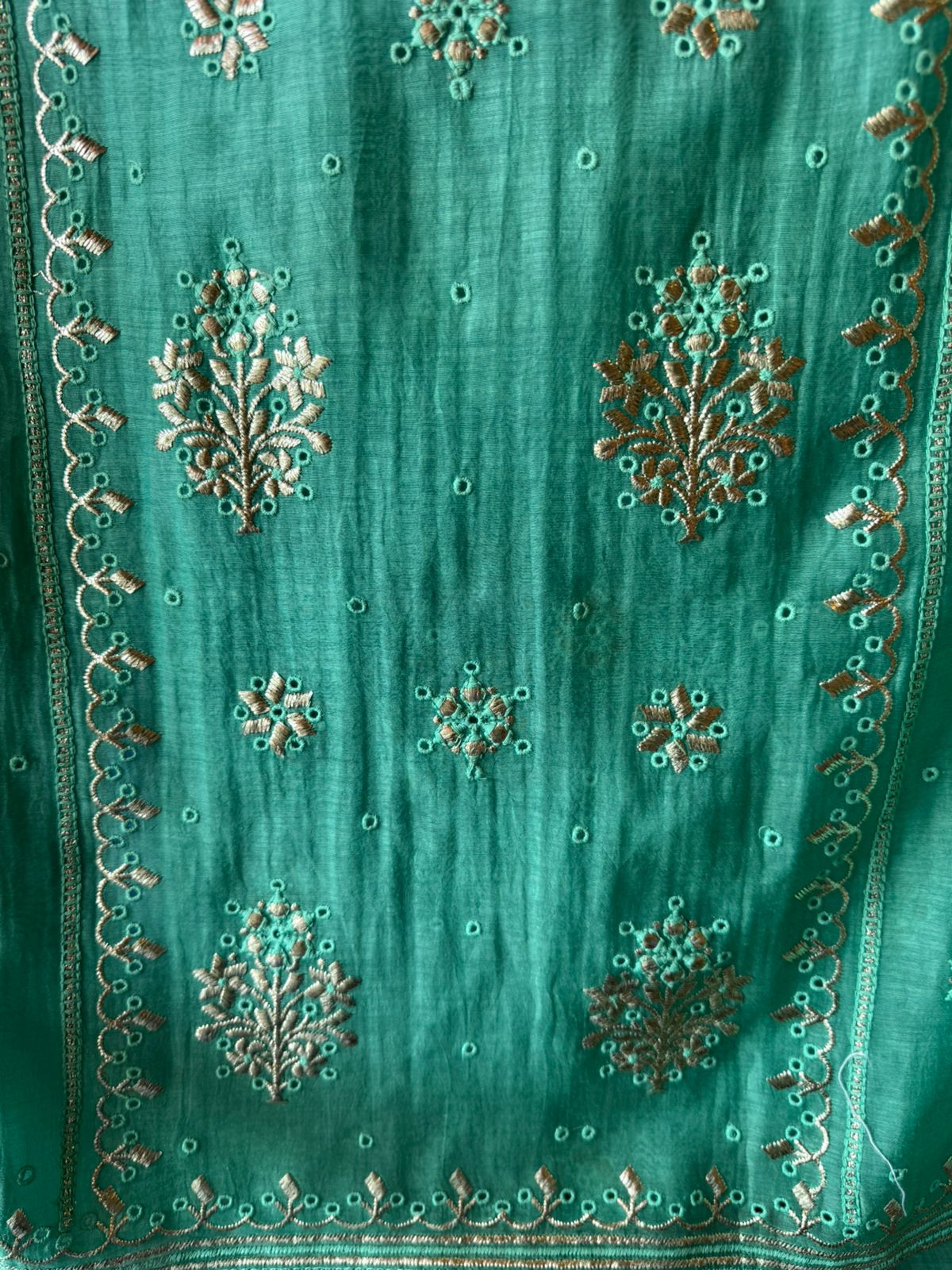 Ombre shaded Embroidered Suit Set