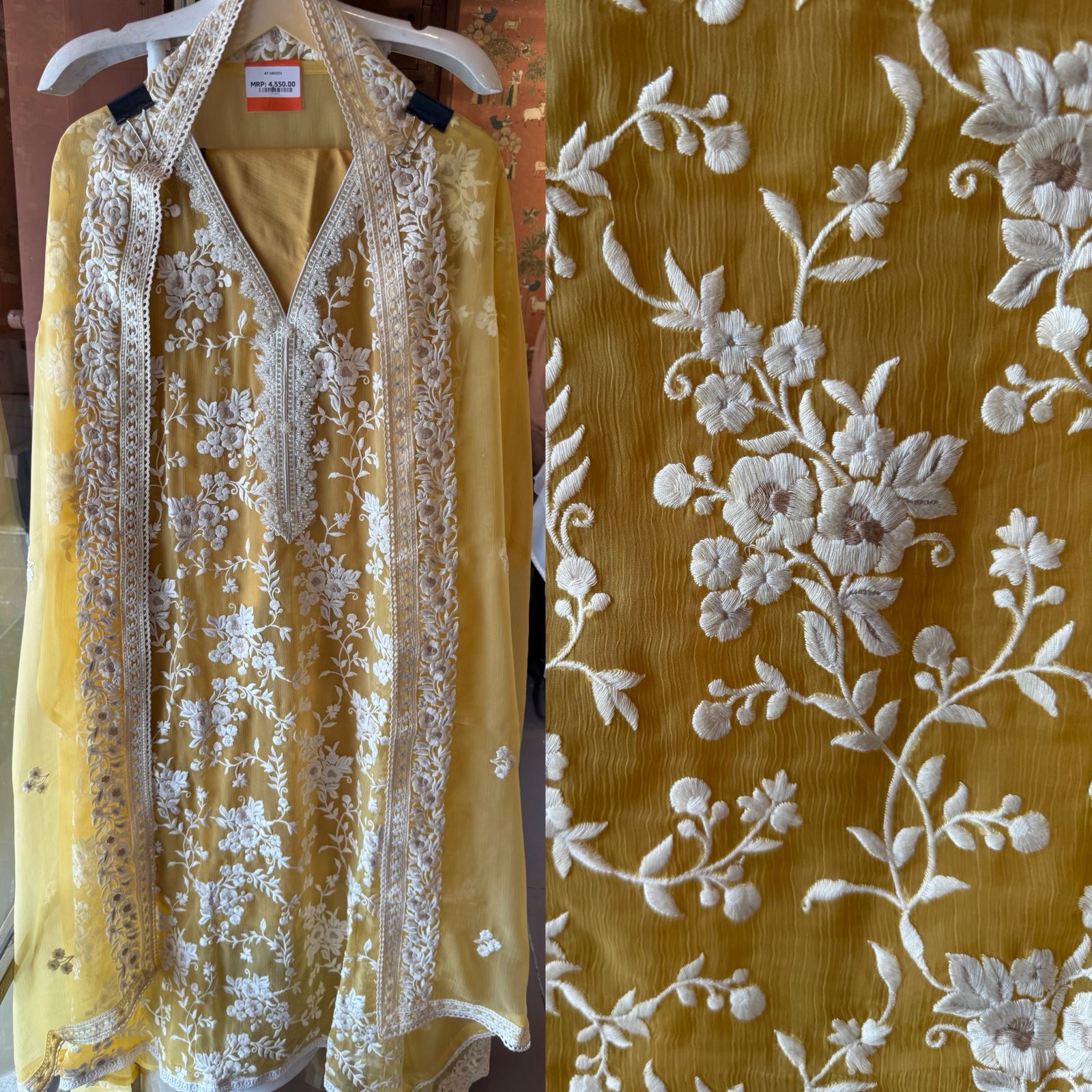 Beautiful Thread embroidered designer Suit Set