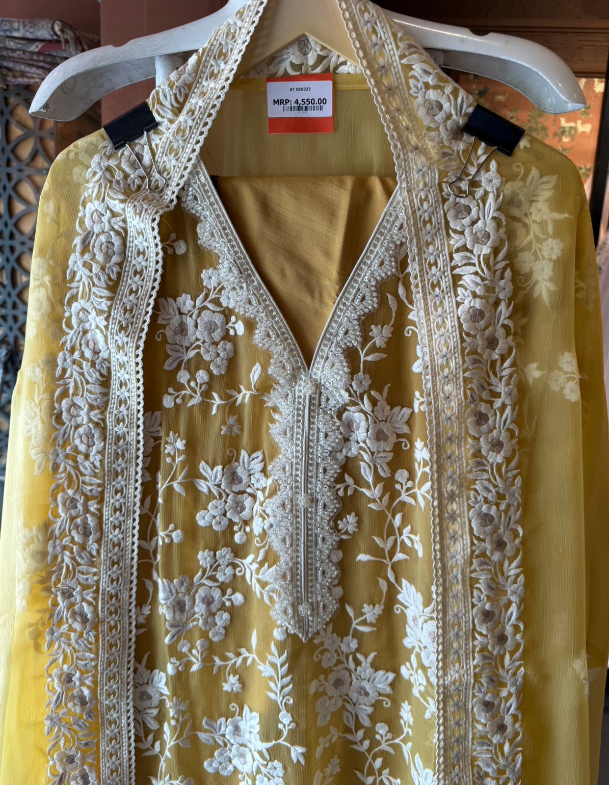 Beautiful Thread embroidered designer Suit Set
