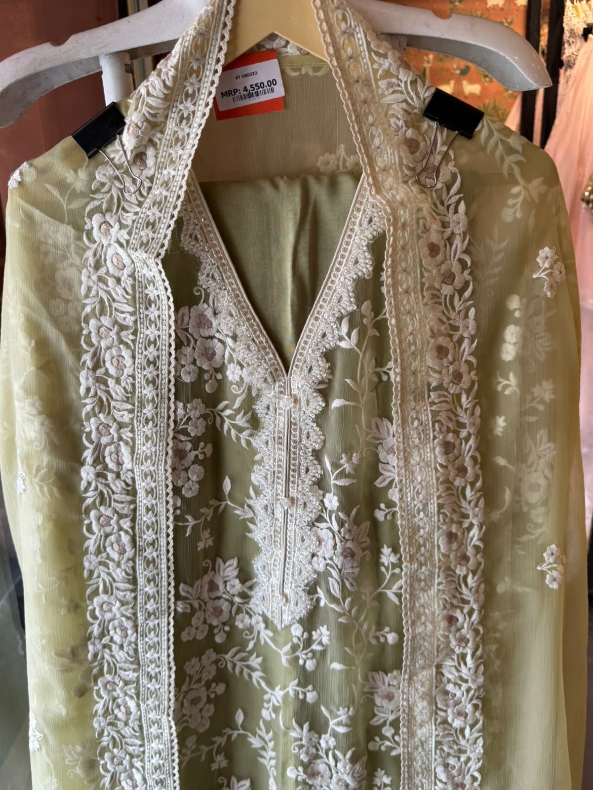 Beautiful Thread embroidered designer Suit Set