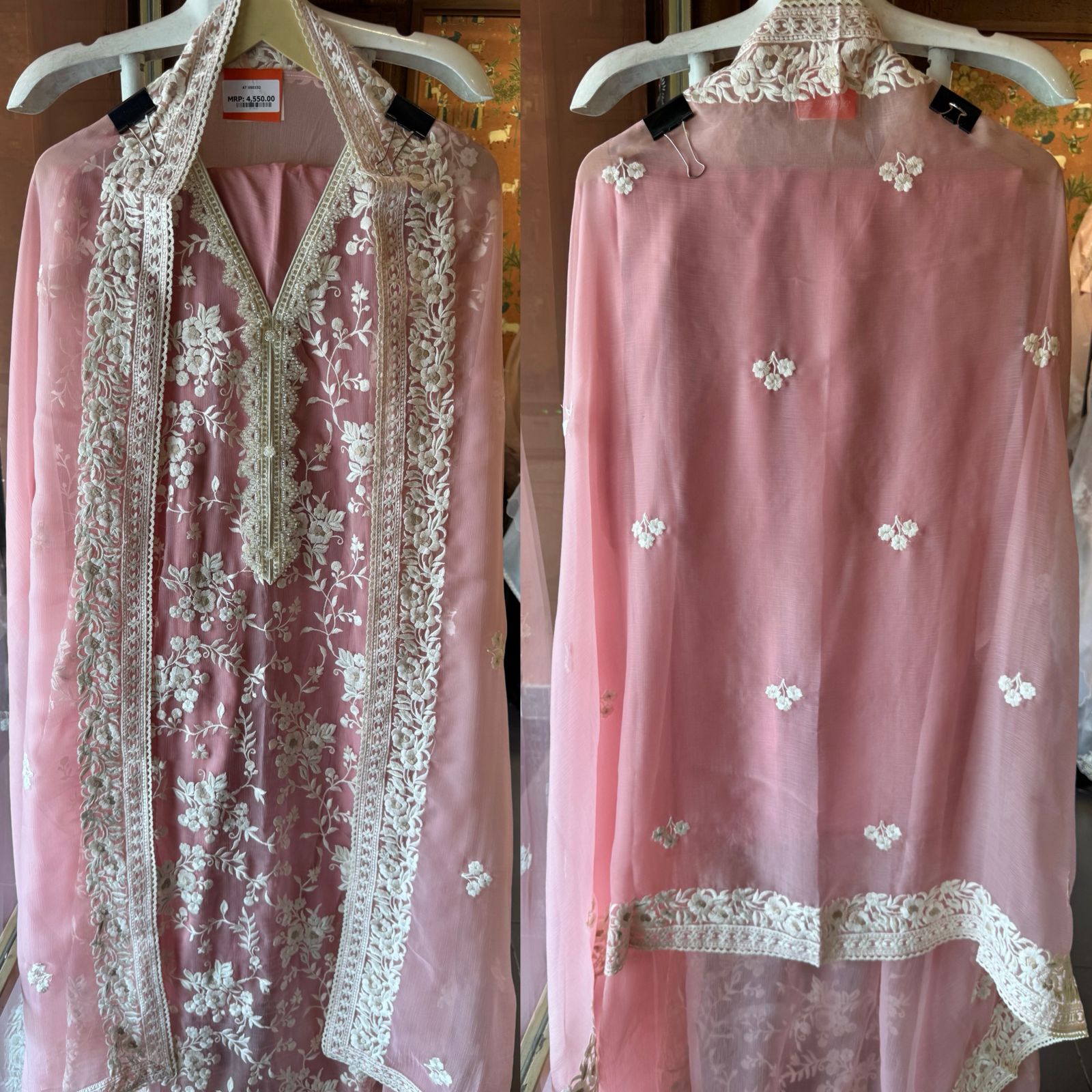 Beautiful Thread embroidered designer Suit Set