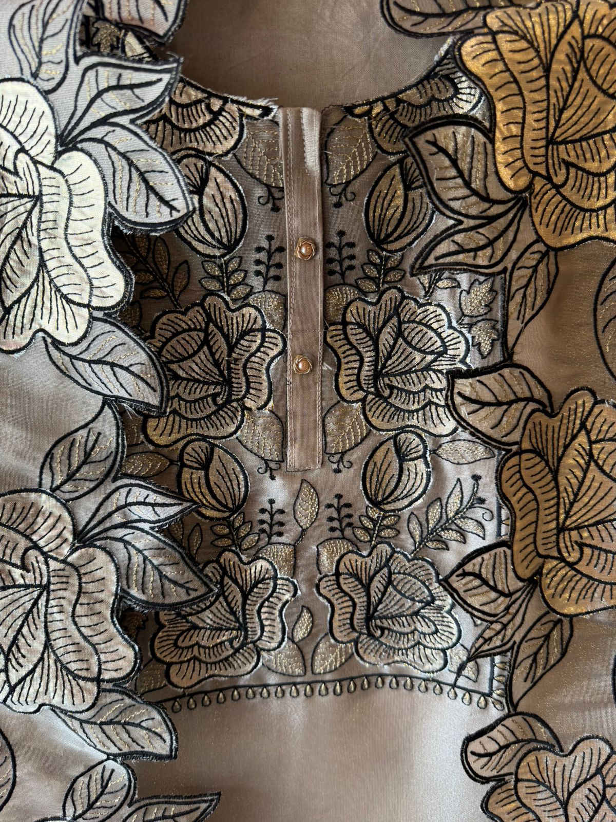 Floral Cutwork Embroidered Organza Suit Set