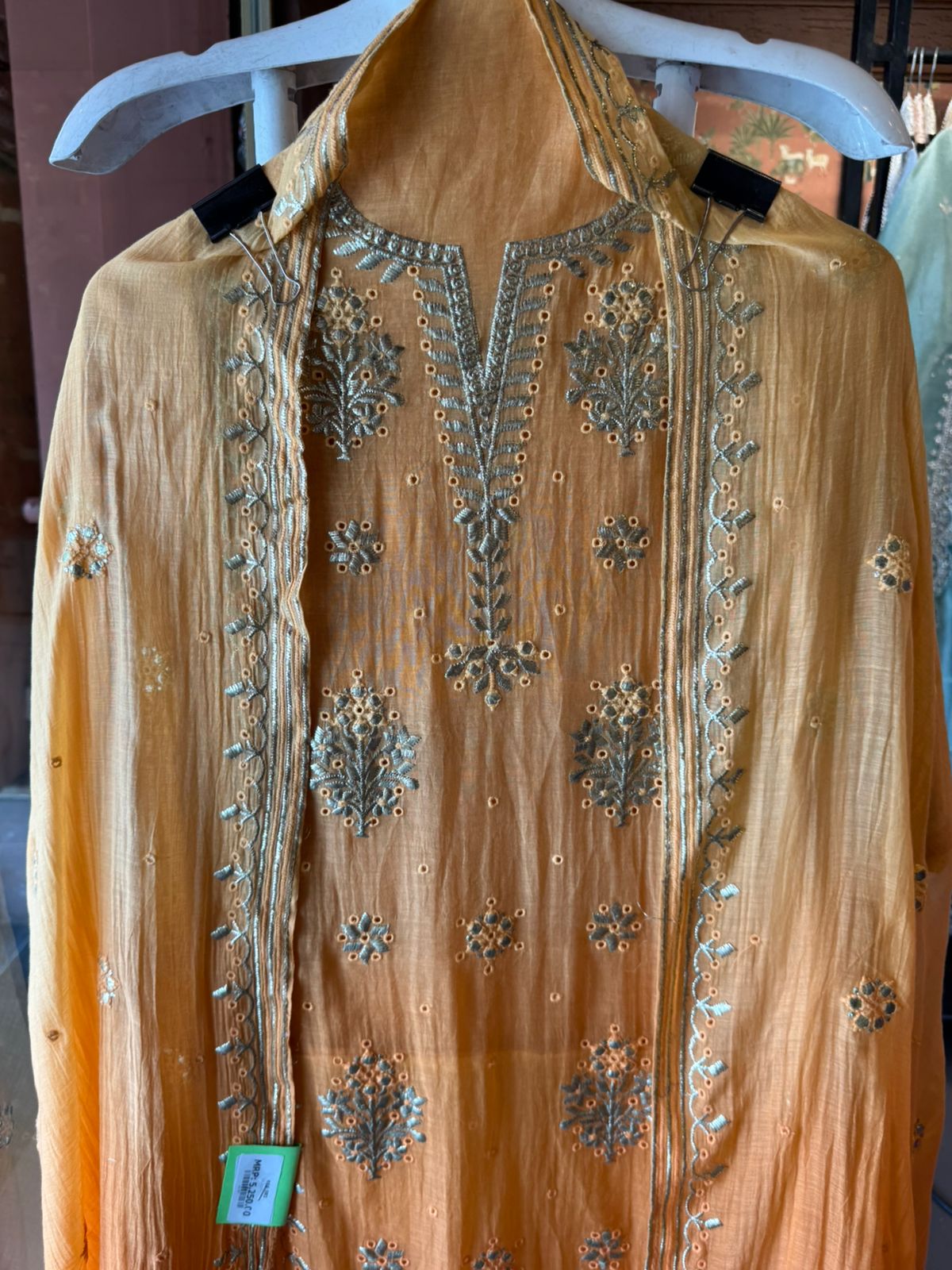 Ombre shaded Embroidered Suit Set