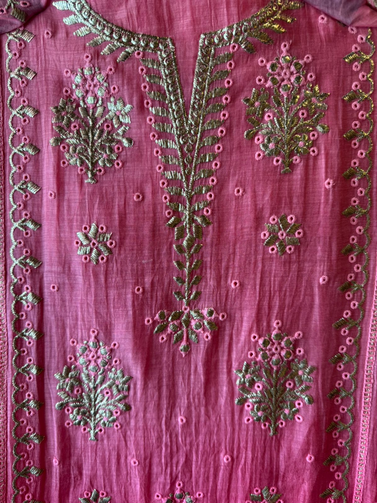 Ombre shaded Embroidered Suit Set