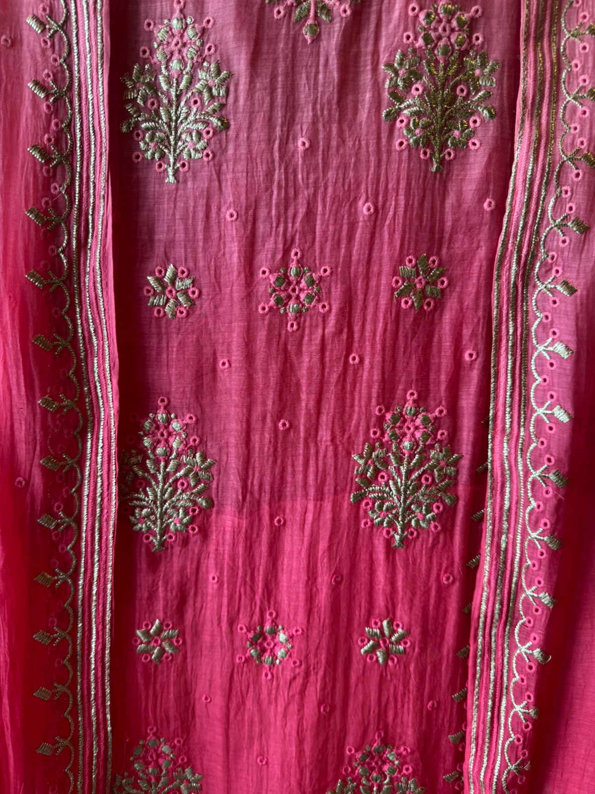 Ombre shaded Embroidered Suit Set