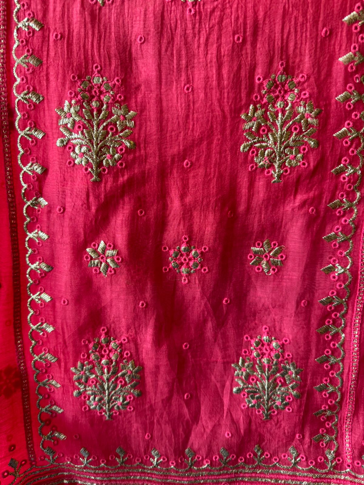 Ombre shaded Embroidered Suit Set