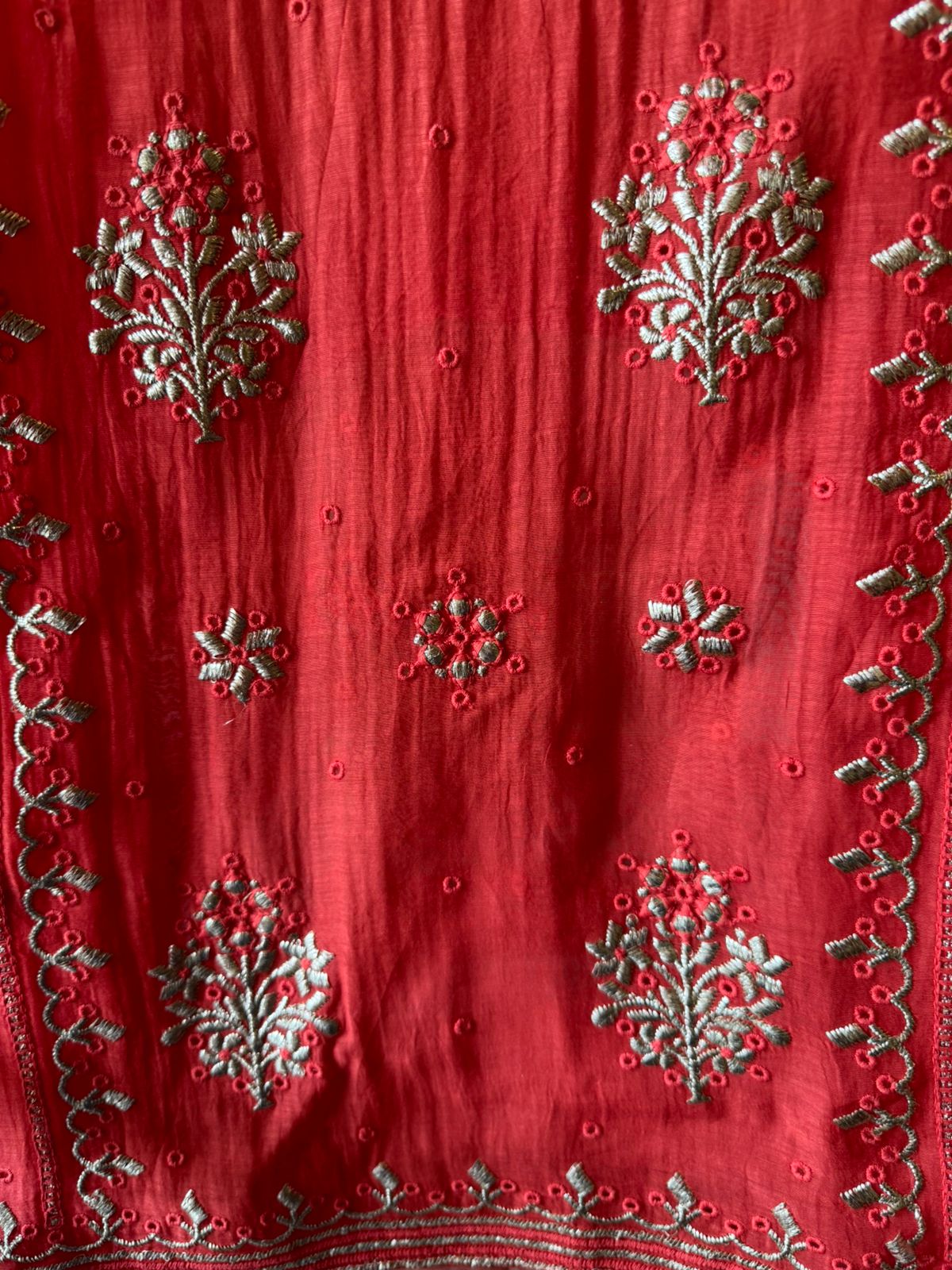 Ombre shaded Embroidered Suit Set