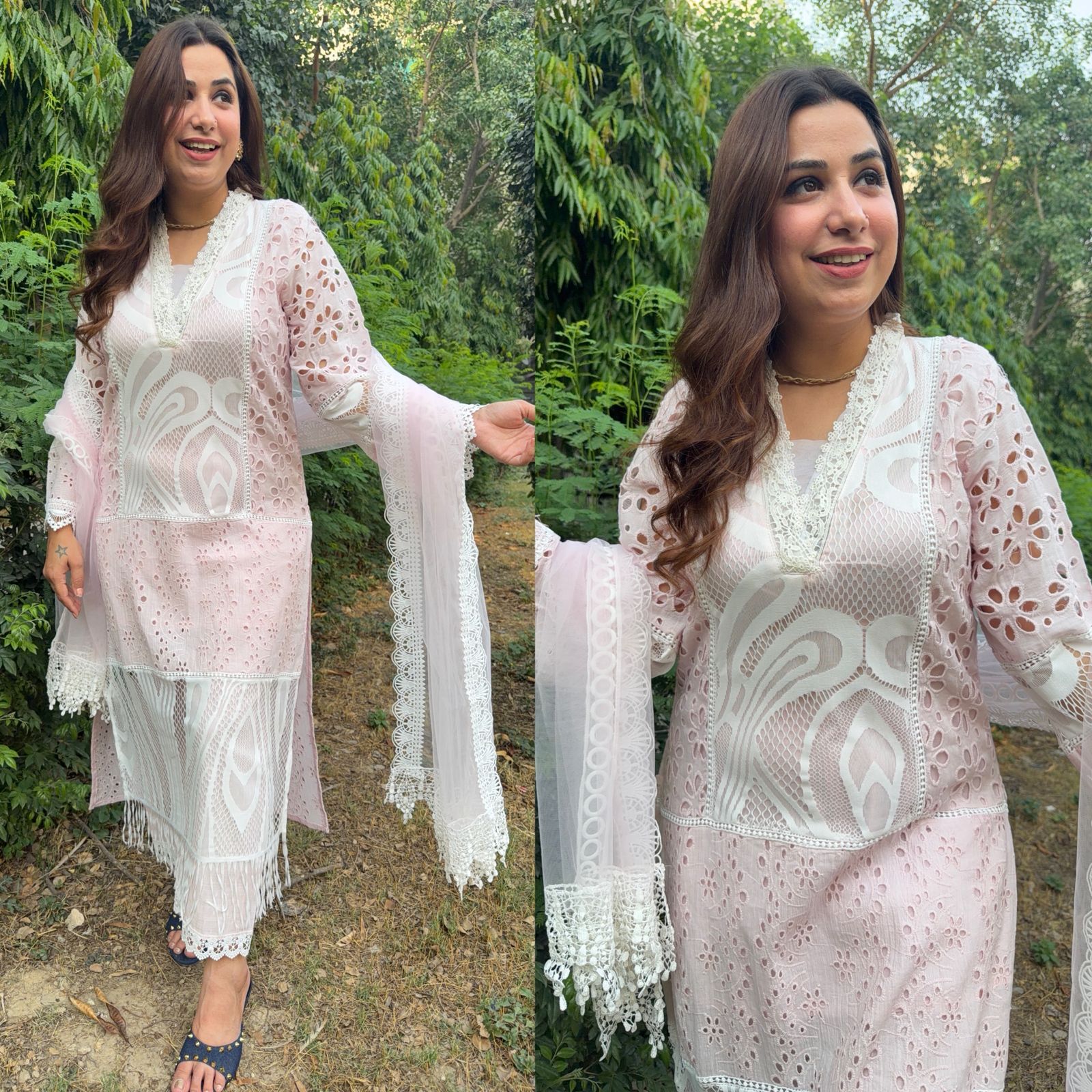 PURE HAKUBA CHICKEN PAKISTANI DESIGNER STITCHED SETS