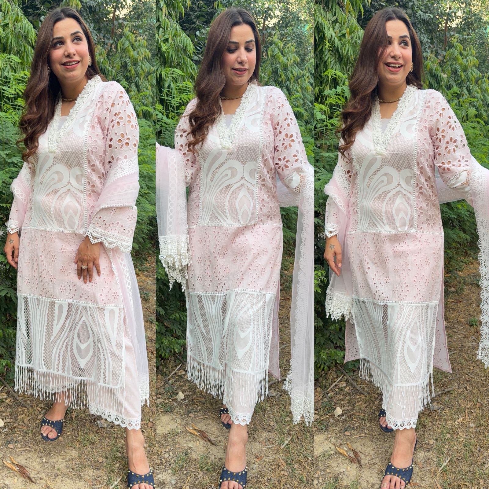 PURE HAKUBA CHICKEN PAKISTANI DESIGNER STITCHED SETS