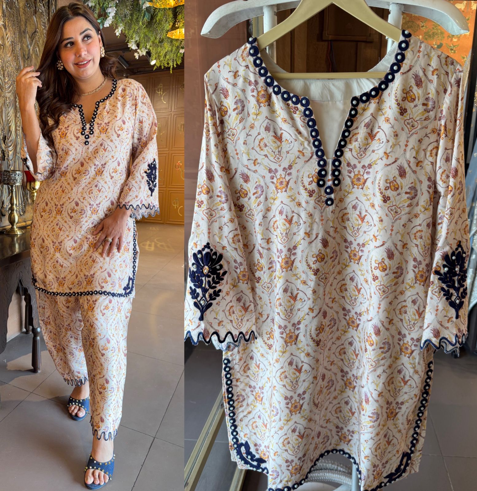 Printed Kurta & Pant Co-Ord Set