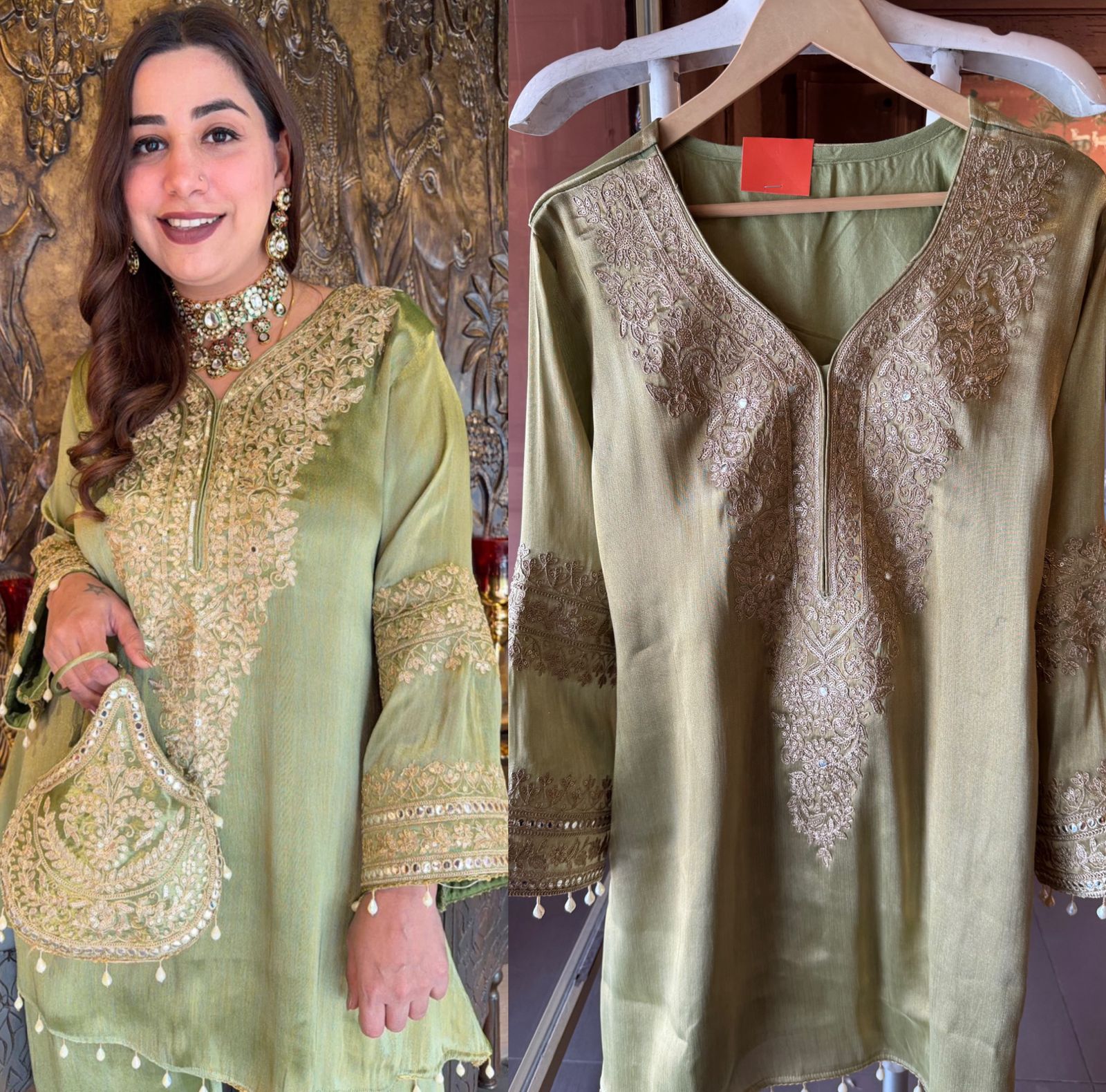 Giraffe tissue kurta