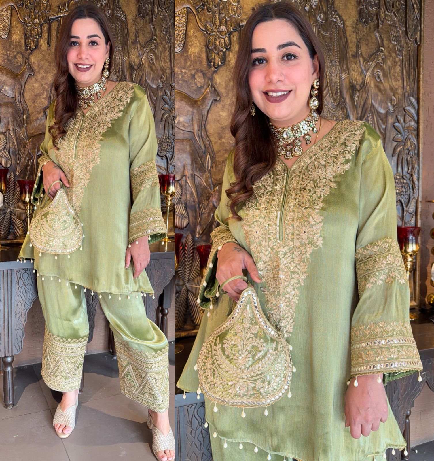 Giraffe tissue kurta