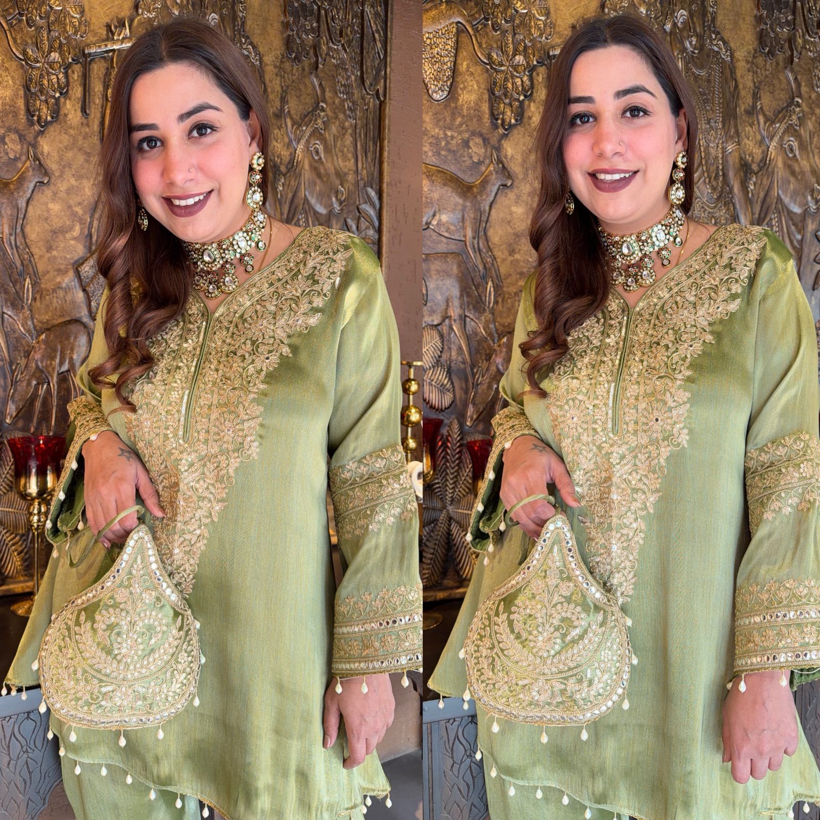 Giraffe tissue kurta