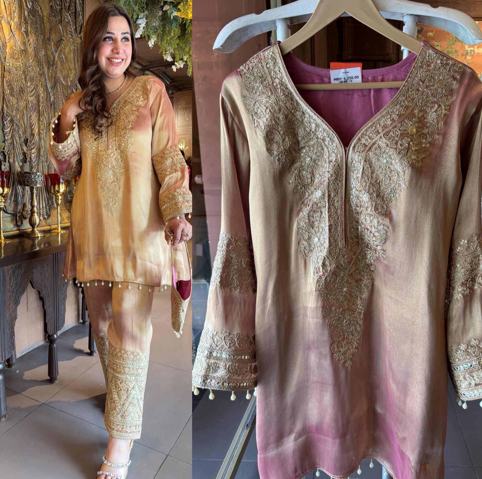 Giraffe tissue kurta