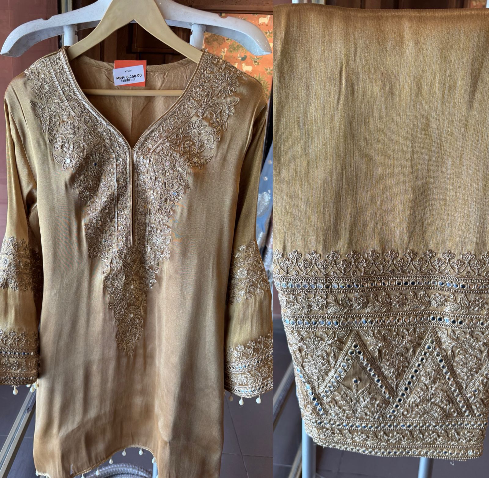 Giraffe tissue kurta