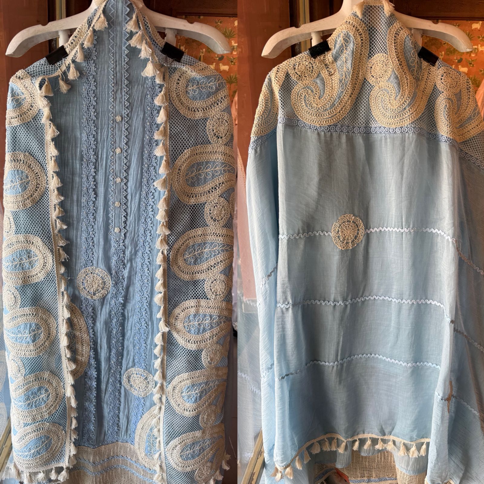 Hand-Dori Embroidered Unstitched Suit set