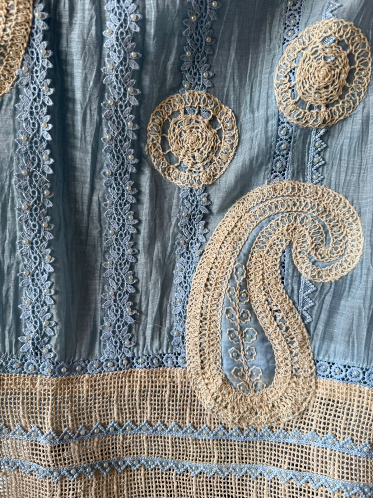 Hand-Dori Embroidered Unstitched Suit set