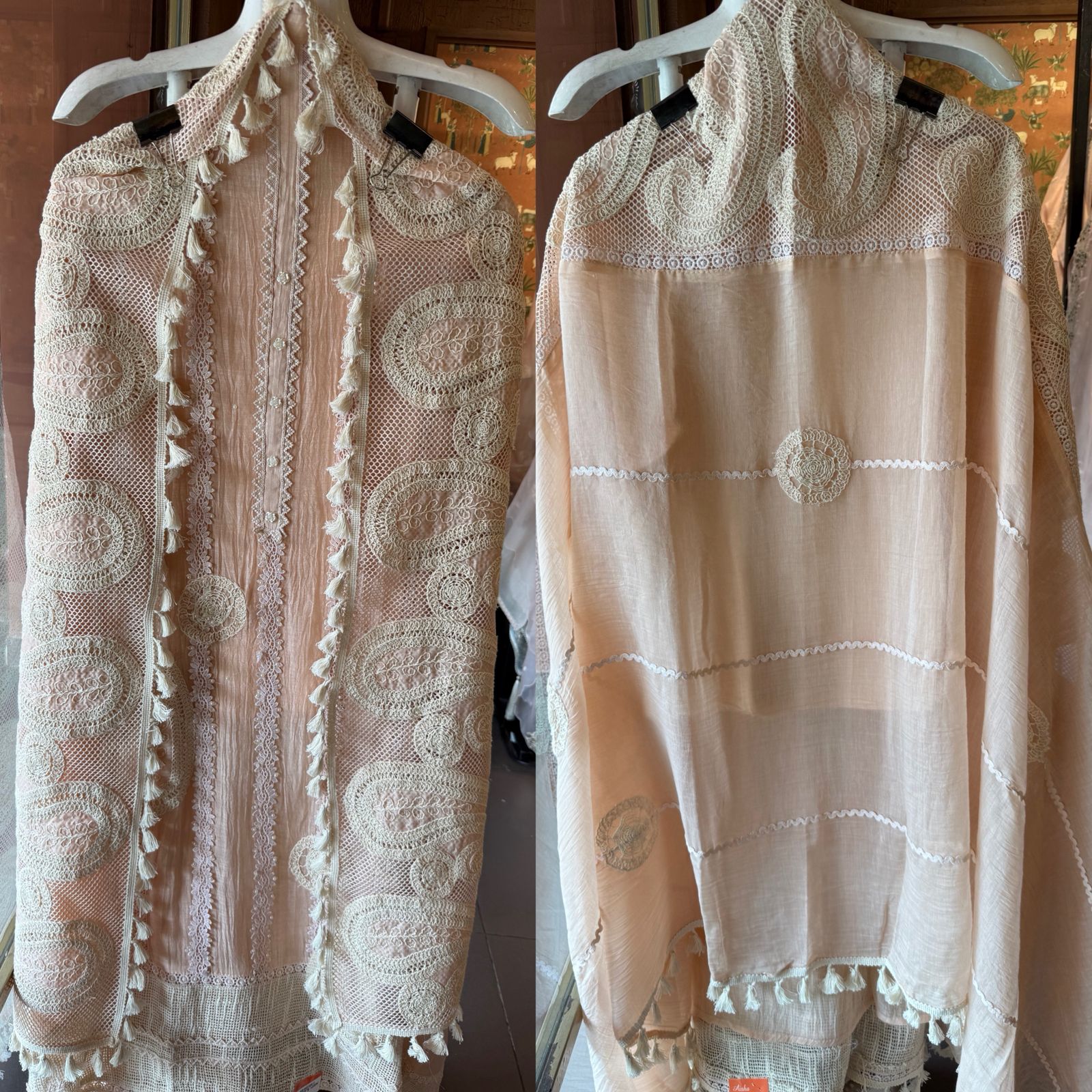 Hand-Dori Embroidered Unstitched Suit set