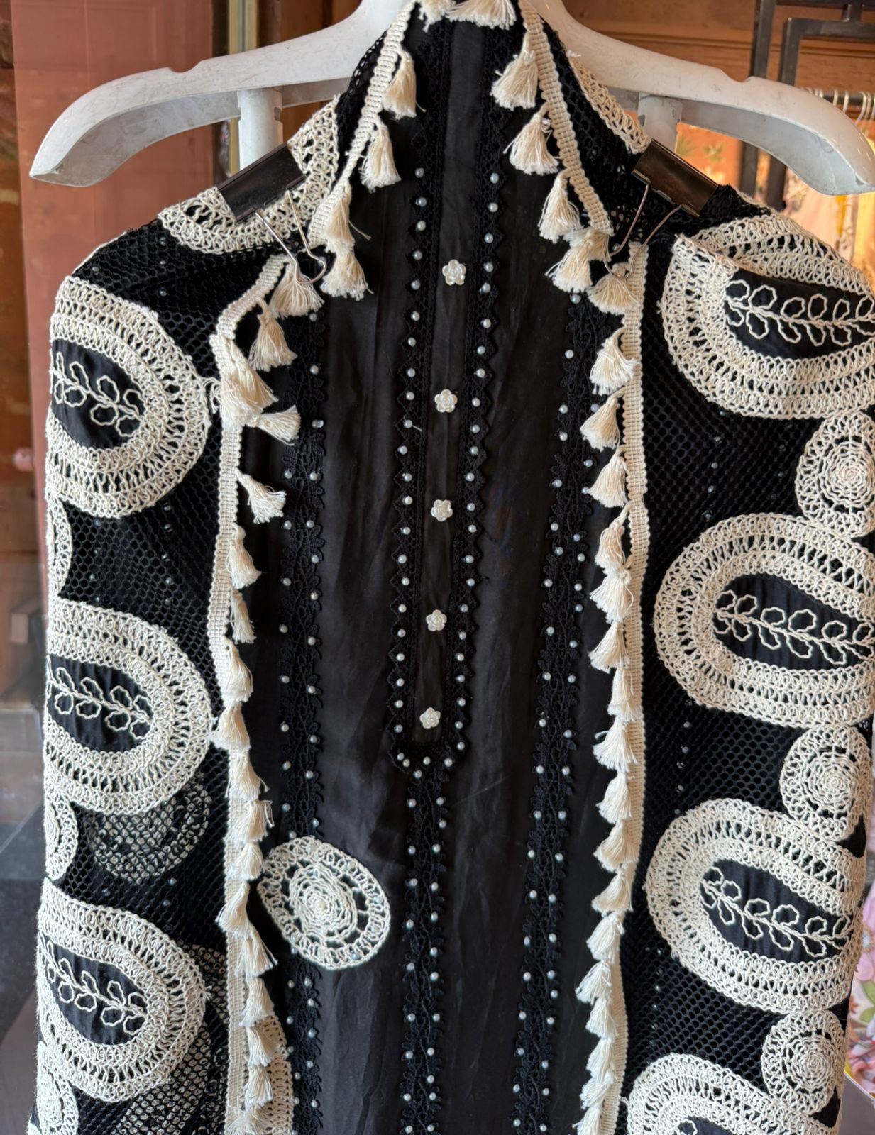 Hand-Dori Embroidered Unstitched Suit set