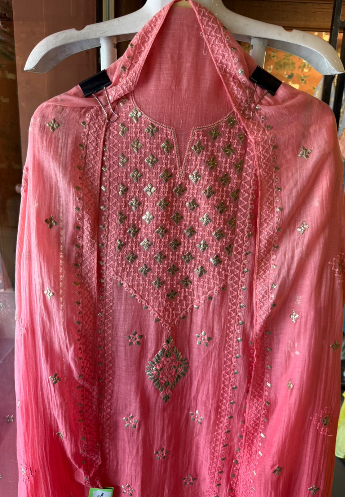 Chickenkaari Ombre shaded Embroidered Suit