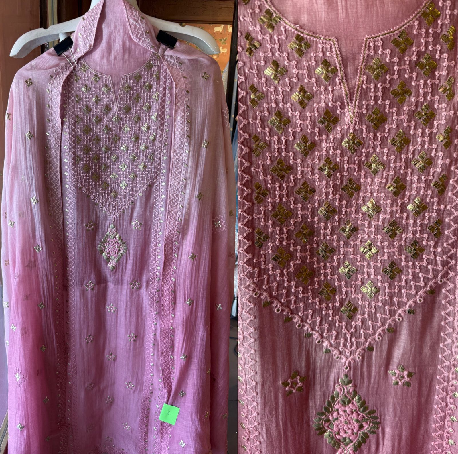 Chickenkaari Ombre shaded Embroidered Suit