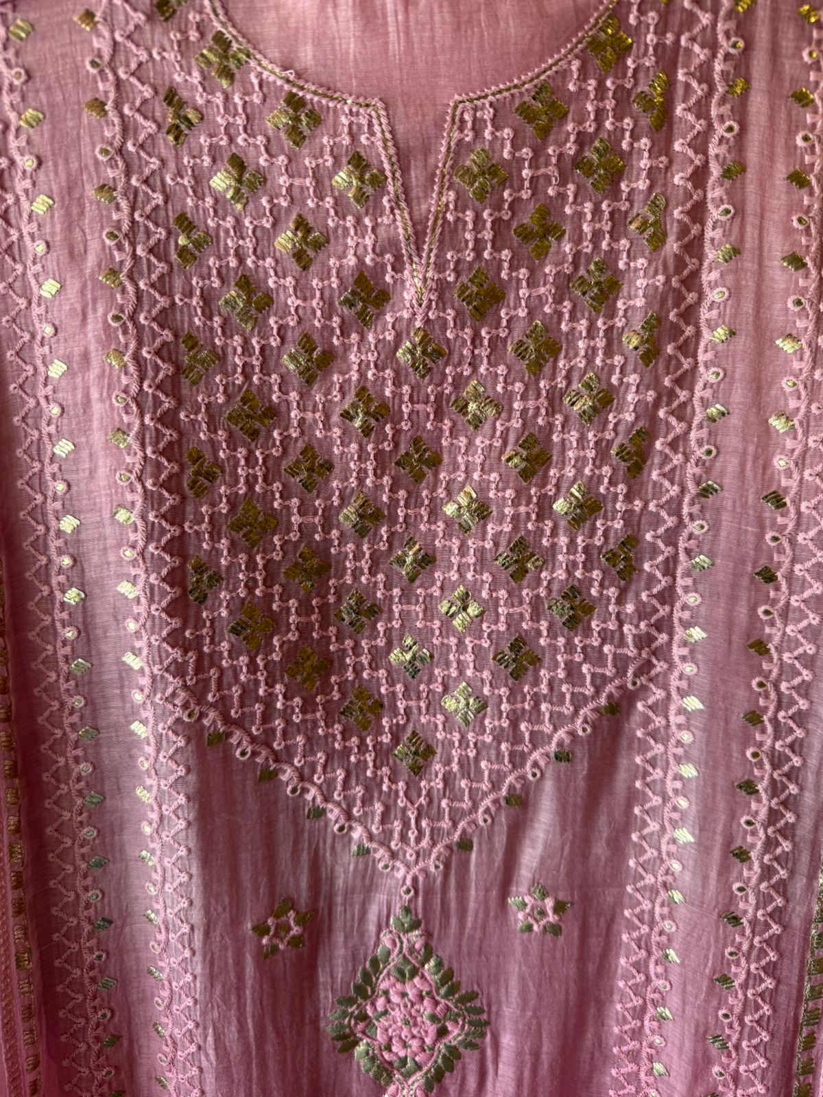 Chickenkaari Ombre shaded Embroidered Suit
