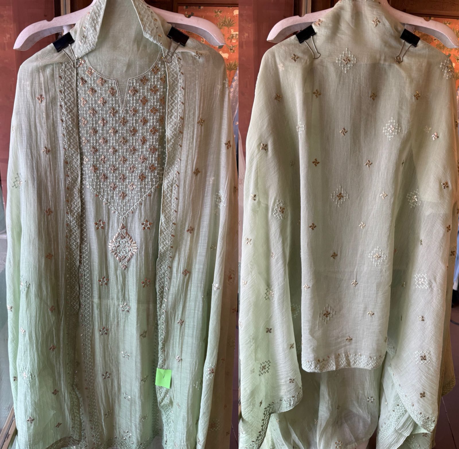 Chickenkaari Ombre shaded Embroidered Suit