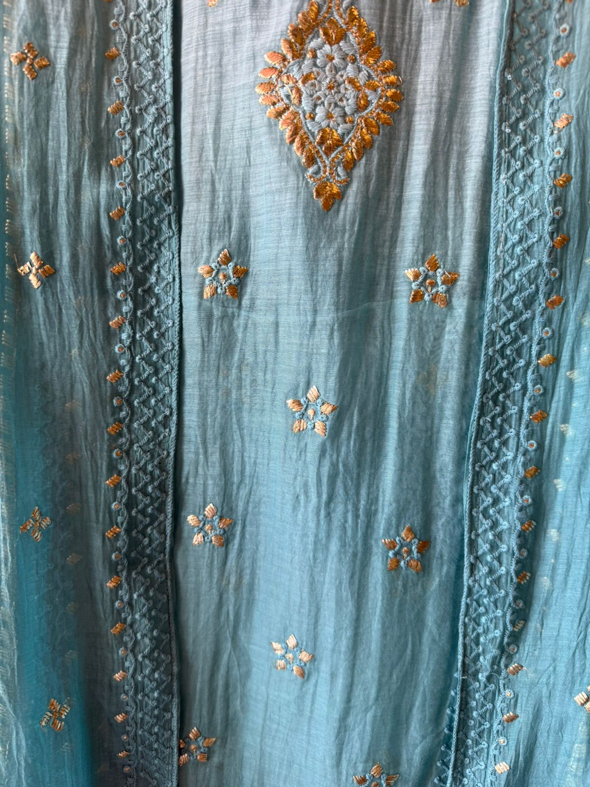 Chickenkaari Ombre shaded Embroidered Suit