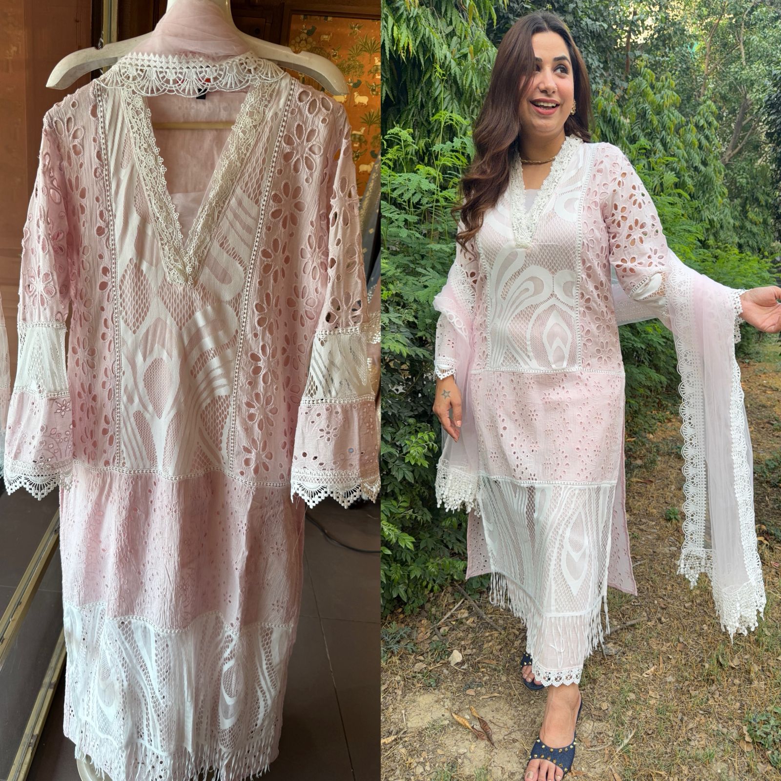 PURE HAKUBA CHICKEN PAKISTANI DESIGNER STITCHED SETS