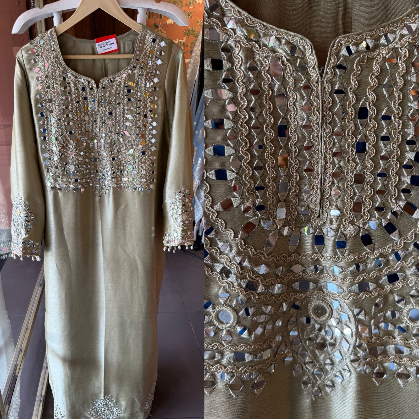 Elegant straight-cut festive long Dress