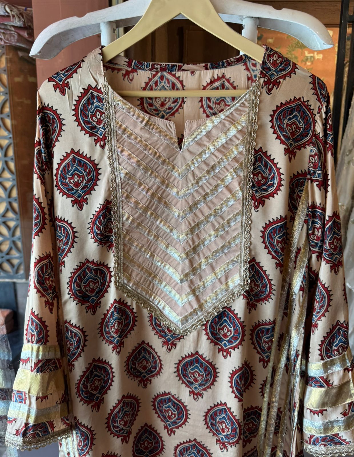 Midnight Ajrakh Inspired Kurta Set