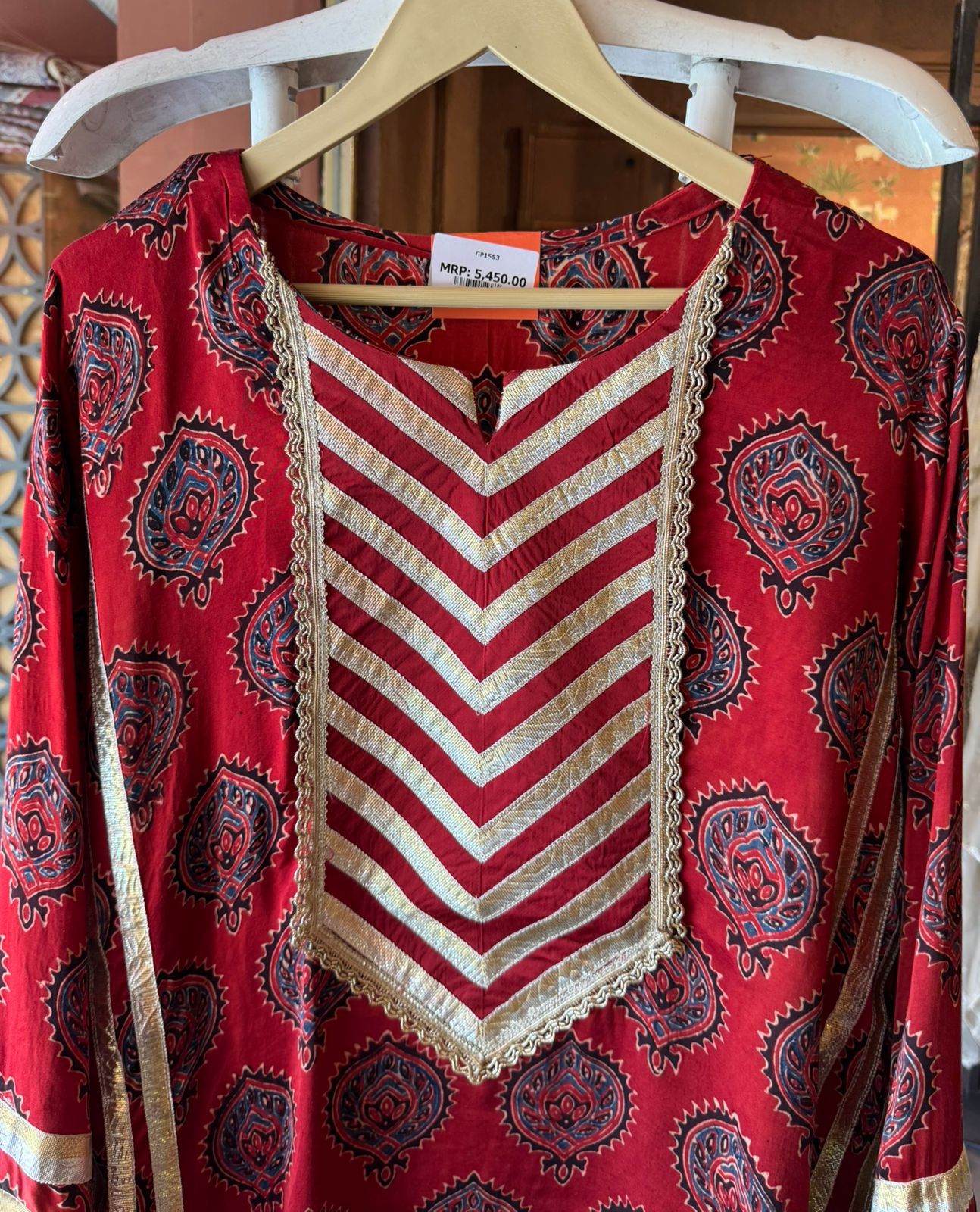 Midnight Ajrakh Inspired Kurta Set