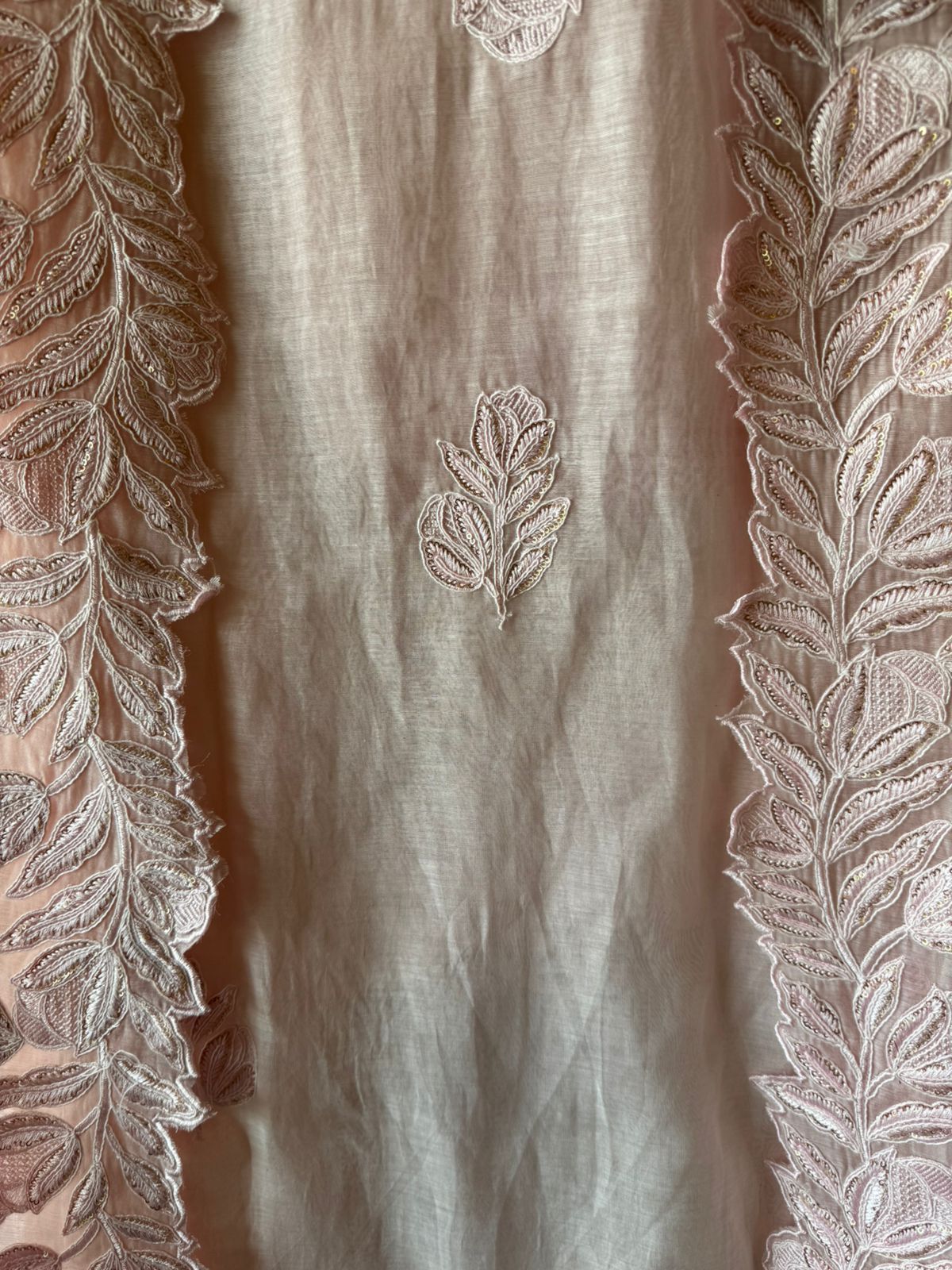 Mul cotton Chanderi unstitched Suit