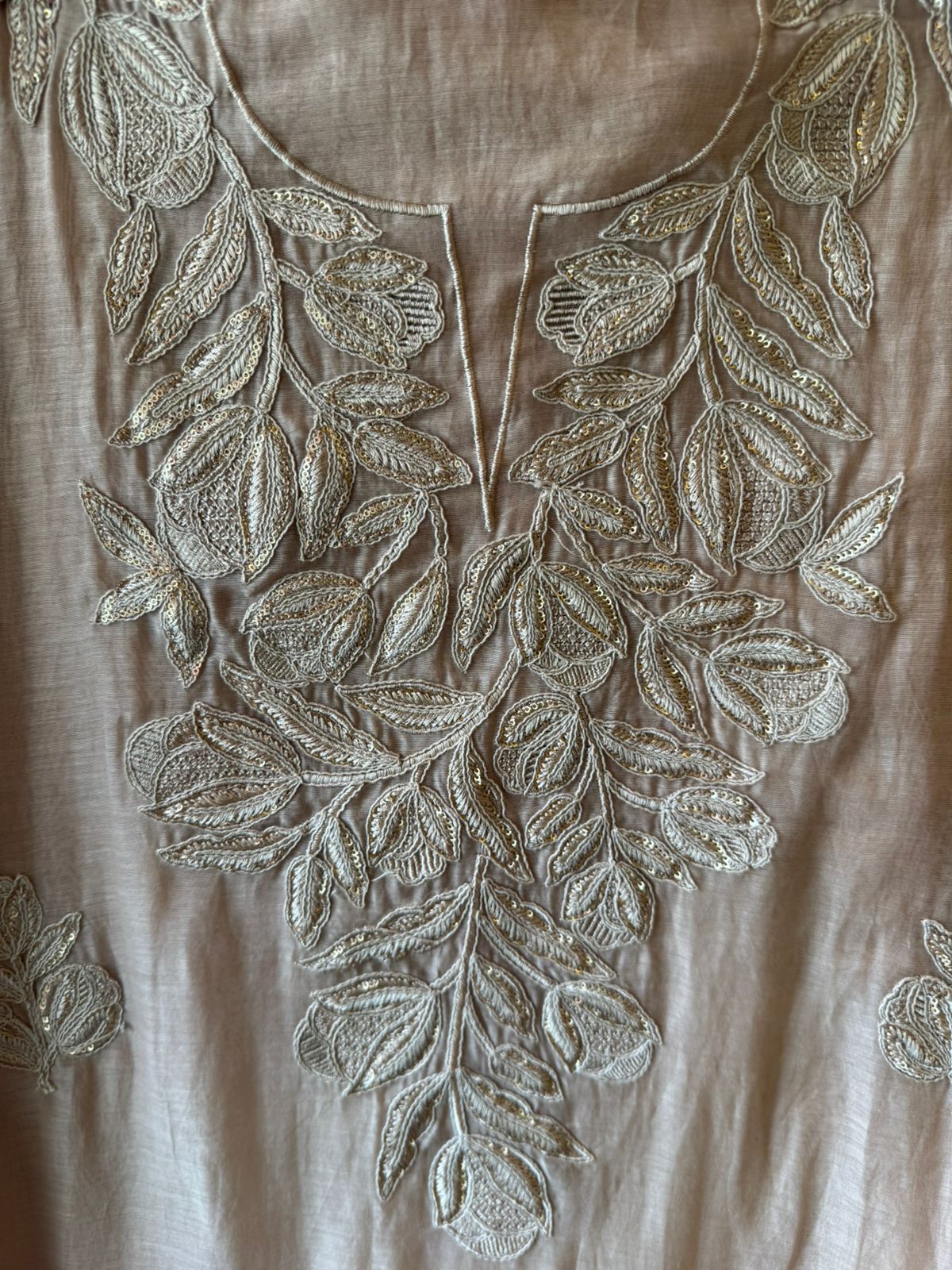 Mul cotton Chanderi unstitched Suit