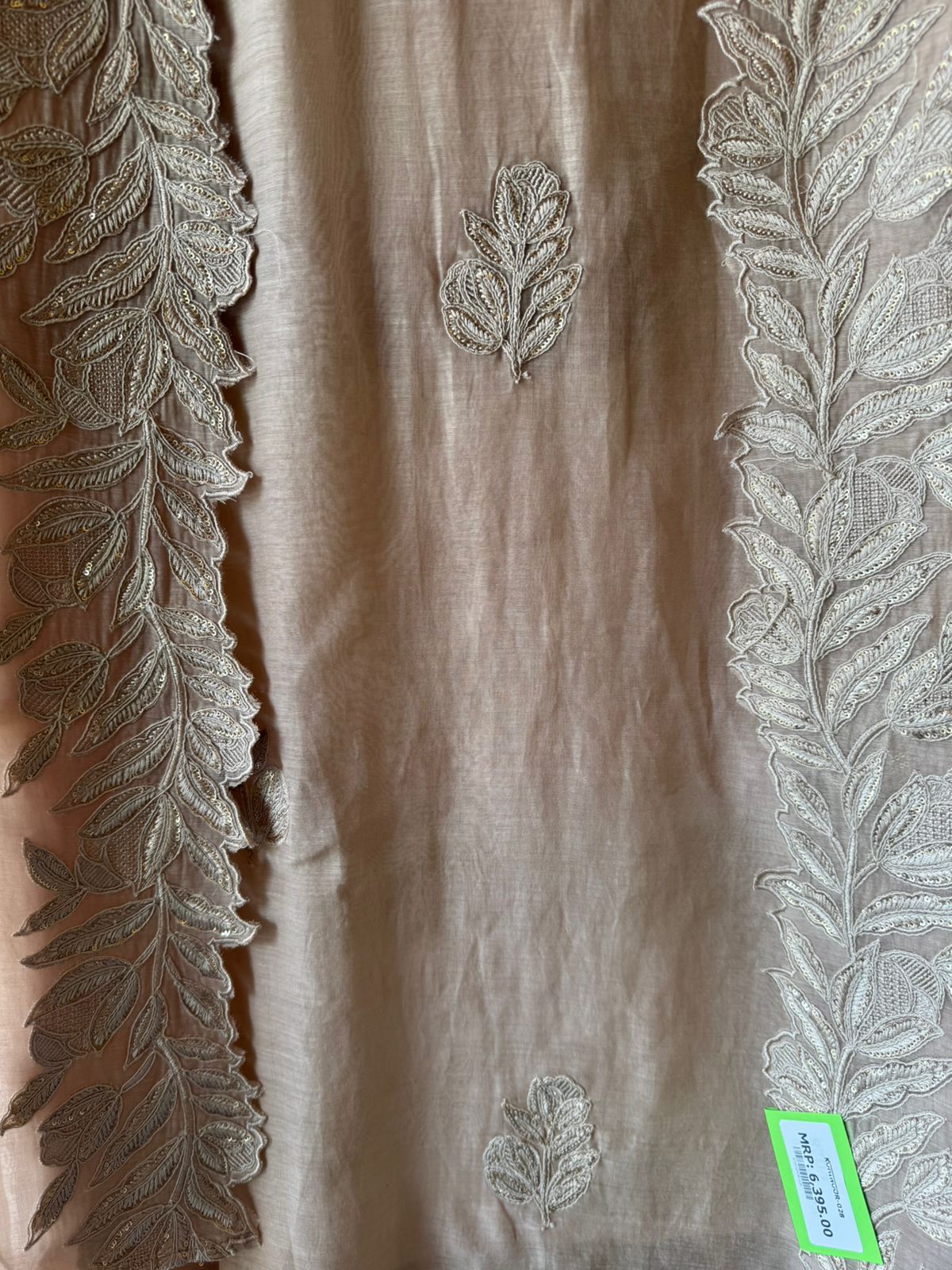 Mul cotton Chanderi unstitched Suit