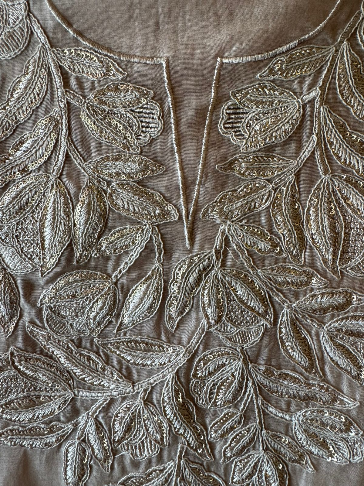 Mul cotton Chanderi unstitched Suit