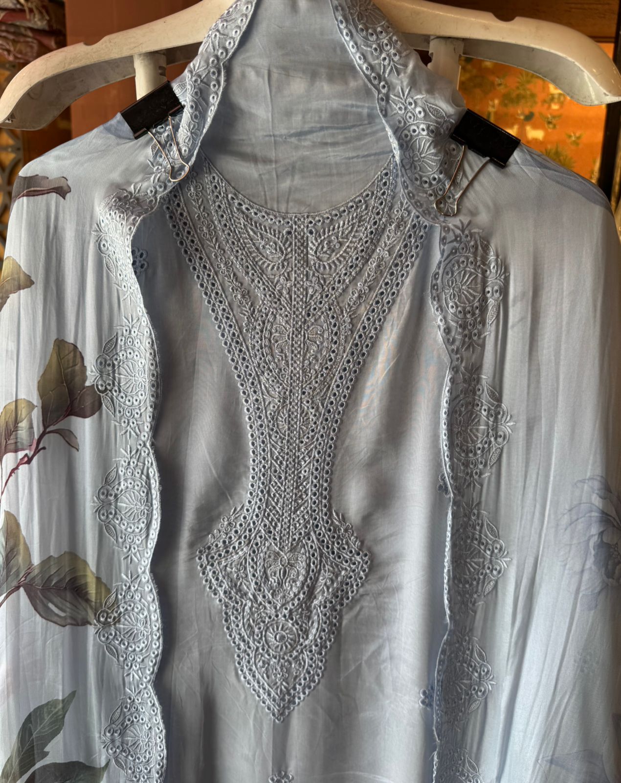 Organza Unstitched Suit set