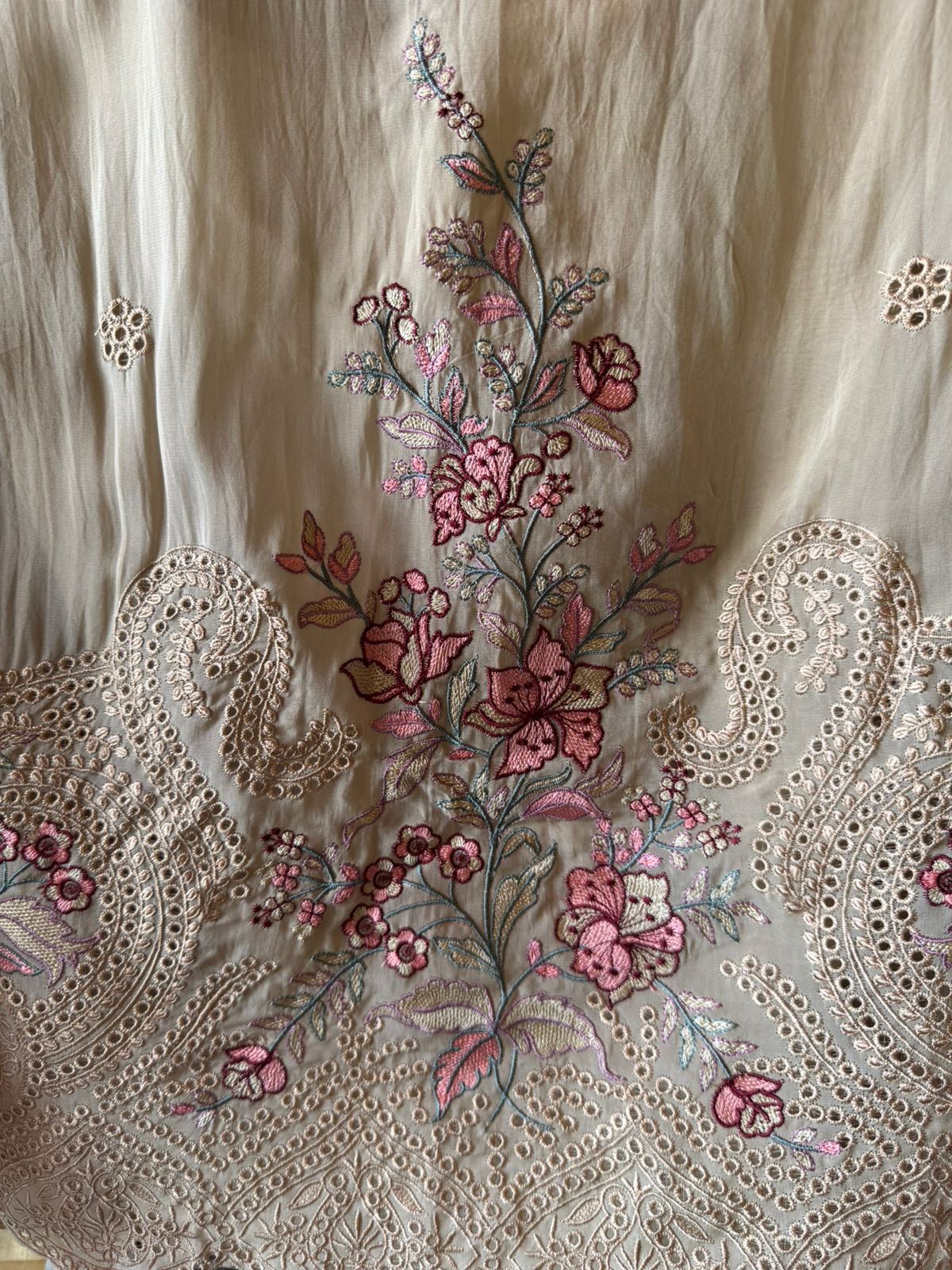 Organza Unstitched Suit set