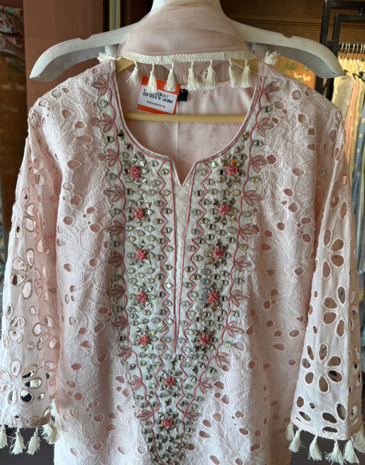 Hakuba cotton Schiffli Embroidered 3 Piece