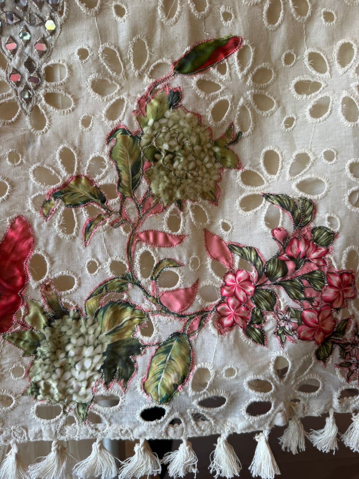 Hakuba cotton Schiffli Embroidered 3 Piece